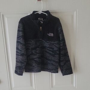 The North Face Kids' Blue Camo Quarter-Zip